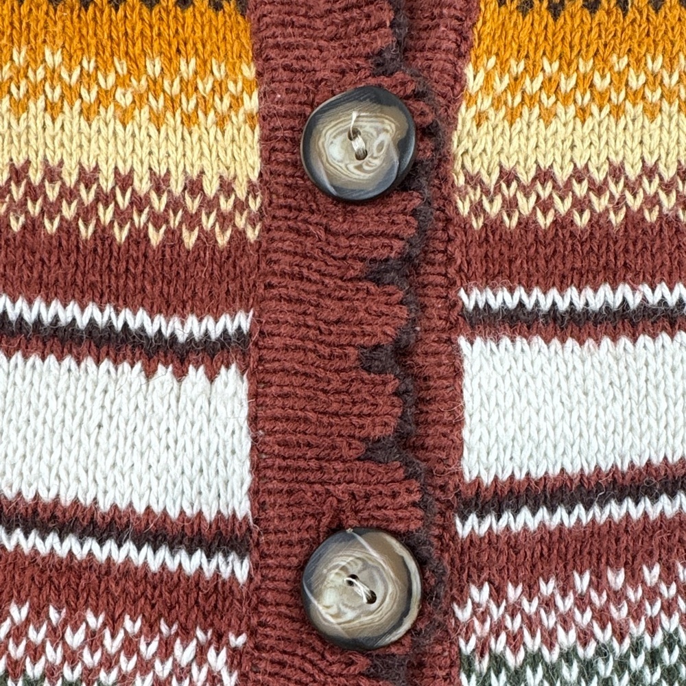 Vintage Striped Multicolour Cropped Cardigan - Picture 4 of 9